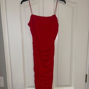 B DARLIN Red Tight Mesh Dress
